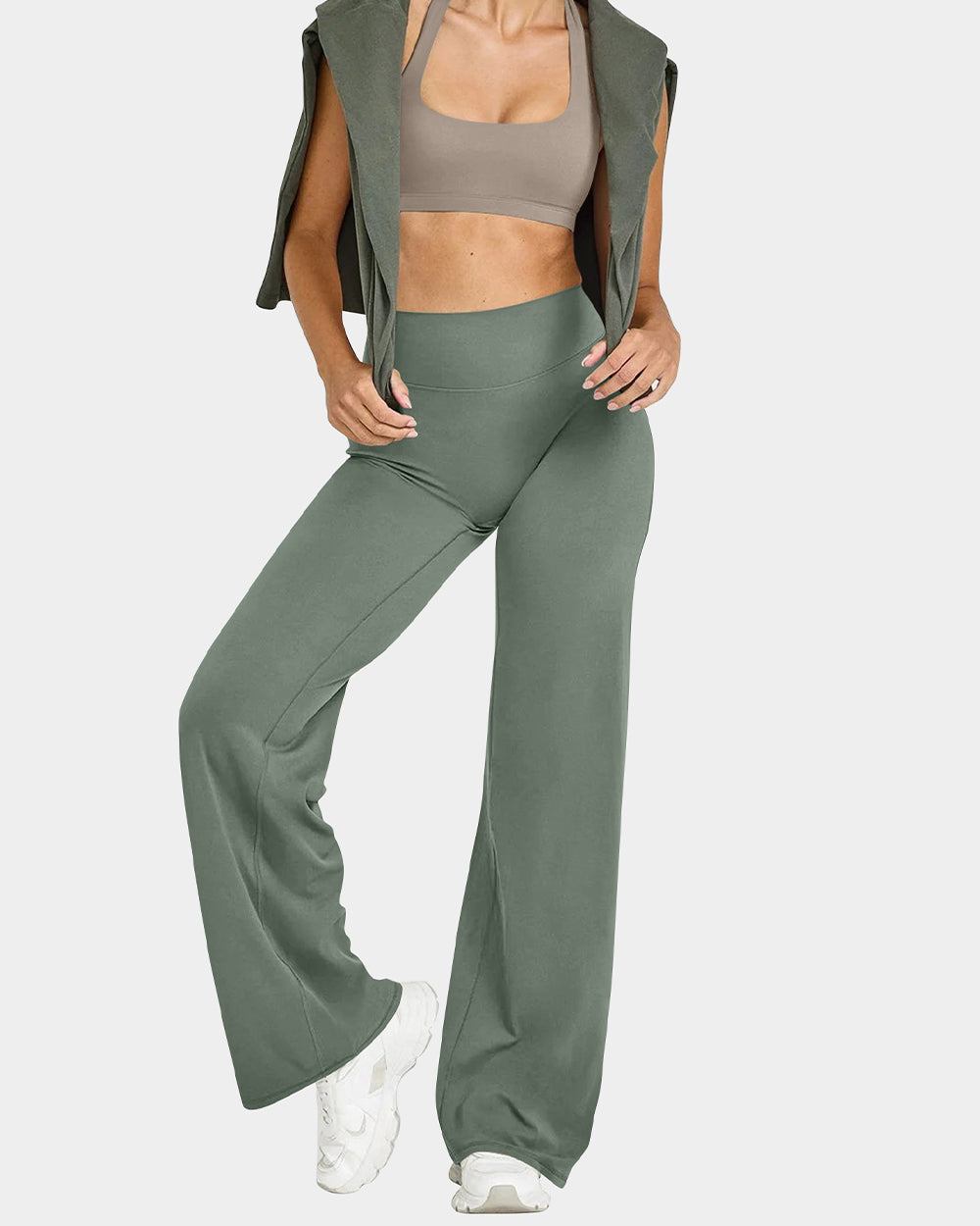Women's Casual Pants - High-waisted