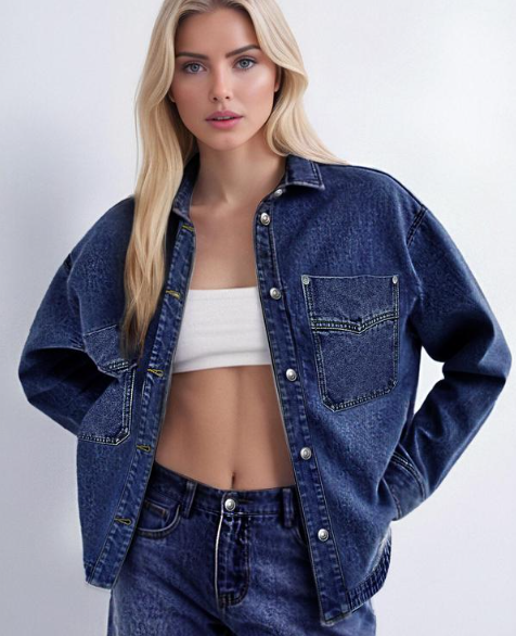 Women's Denim Button-Front Jacket