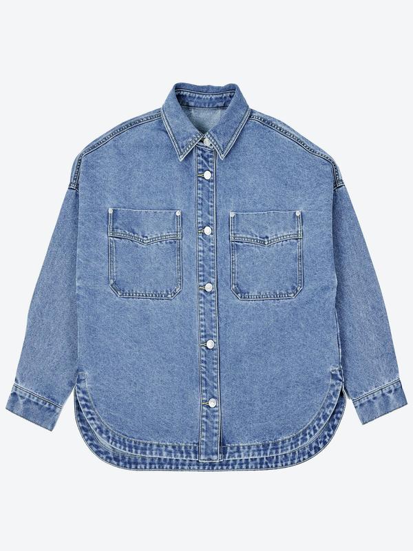 Women's Denim Button-Front Jacket