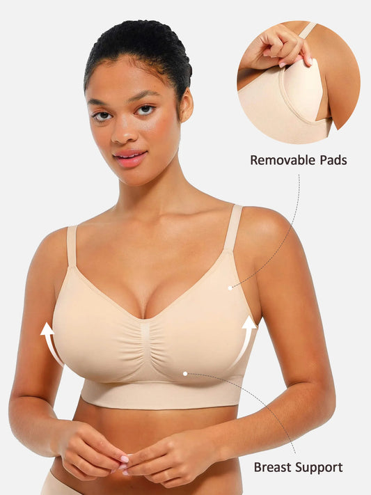 Seamless Luxe Comfort Bra - With Pads & Back Closure