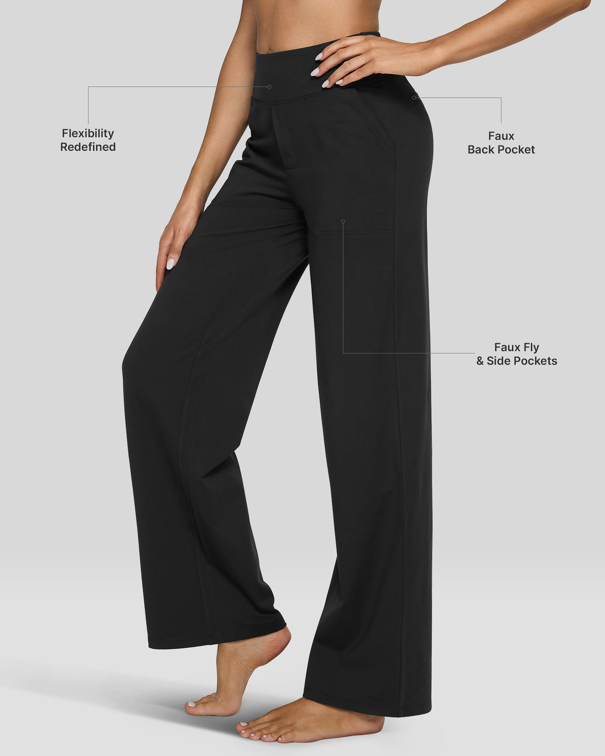 Loose High-Waist Business Casual Pants 31''