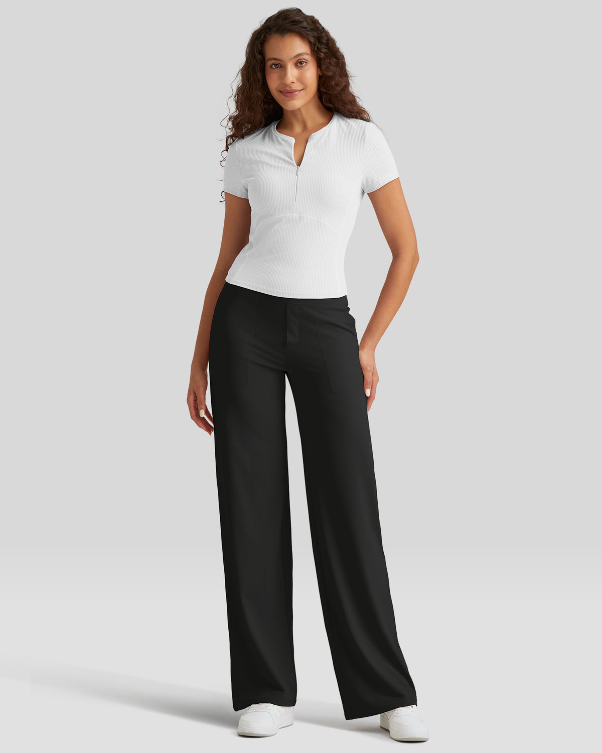 Loose High-Waist Business Casual Pants 31''