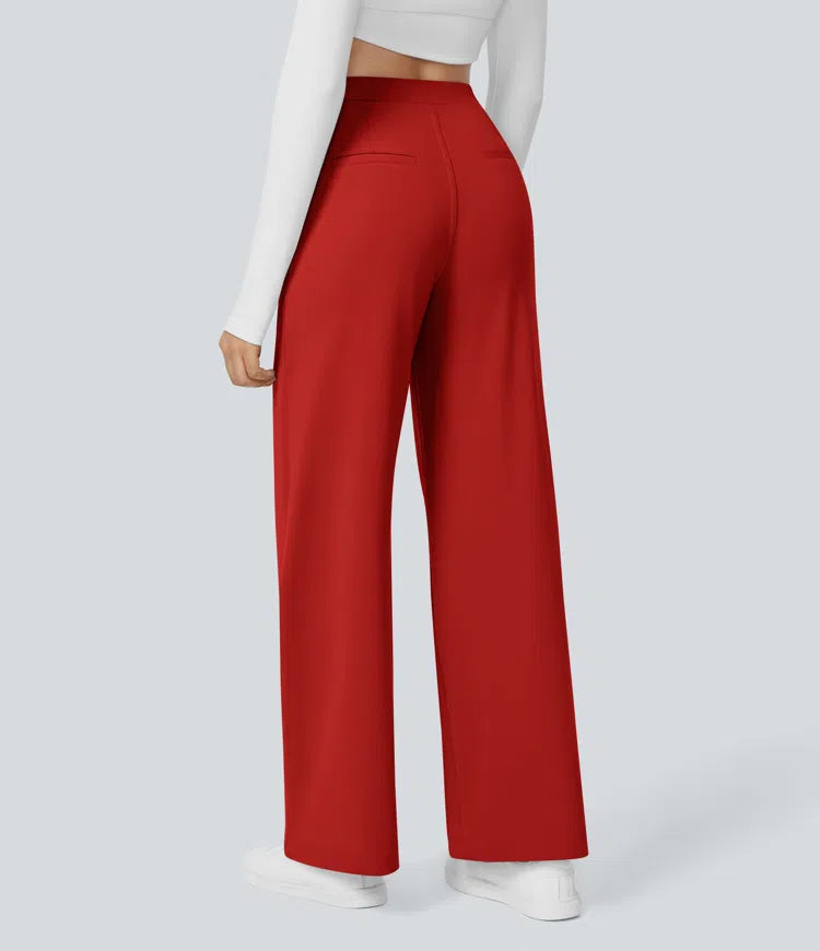 High Waisted Pocket Straight Leg Work Pants | Tall