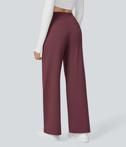 High Waisted Pocket Straight Leg Work Pants | Tall