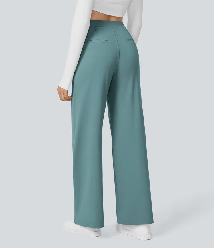 High Waisted Pocket Straight Leg Work Pants | Tall