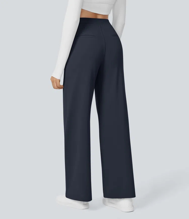 High Waisted Pocket Straight Leg Work Pants | Tall