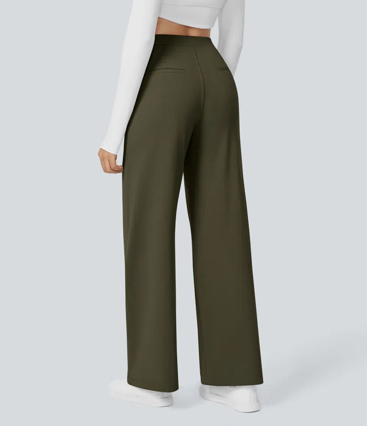 High Waisted Pocket Straight Leg Work Pants | Tall