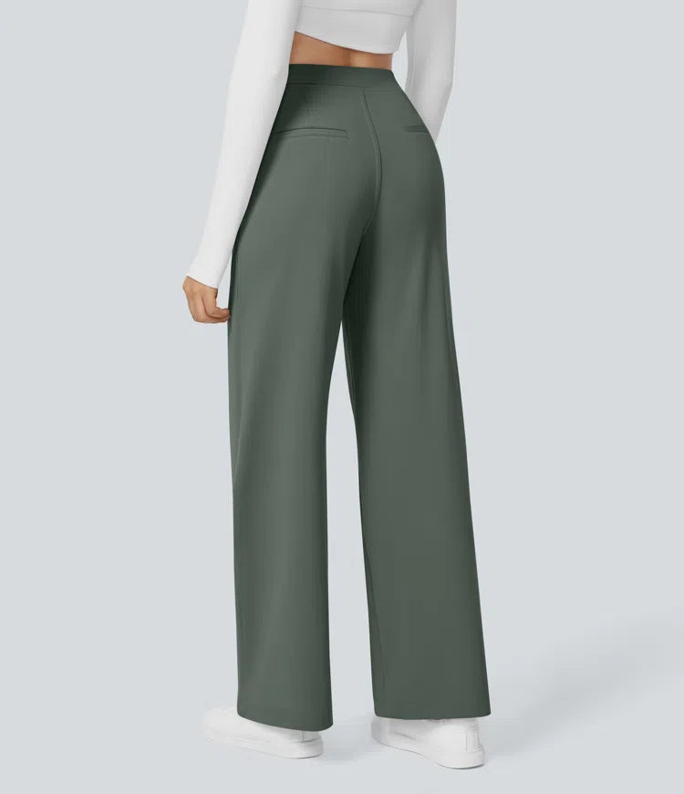 High Waisted Pocket Straight Leg Work Pants | Tall