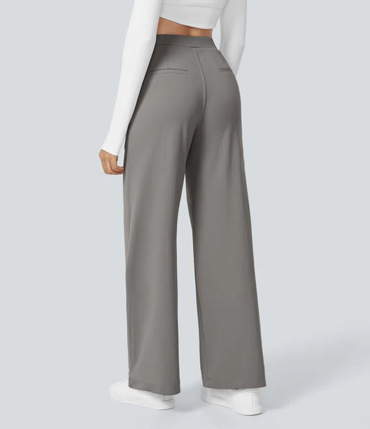 High Waisted Pocket Straight Leg Work Pants | Regular