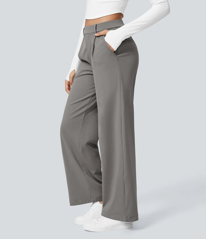 High Waisted Pocket Straight Leg Work Pants | Tall