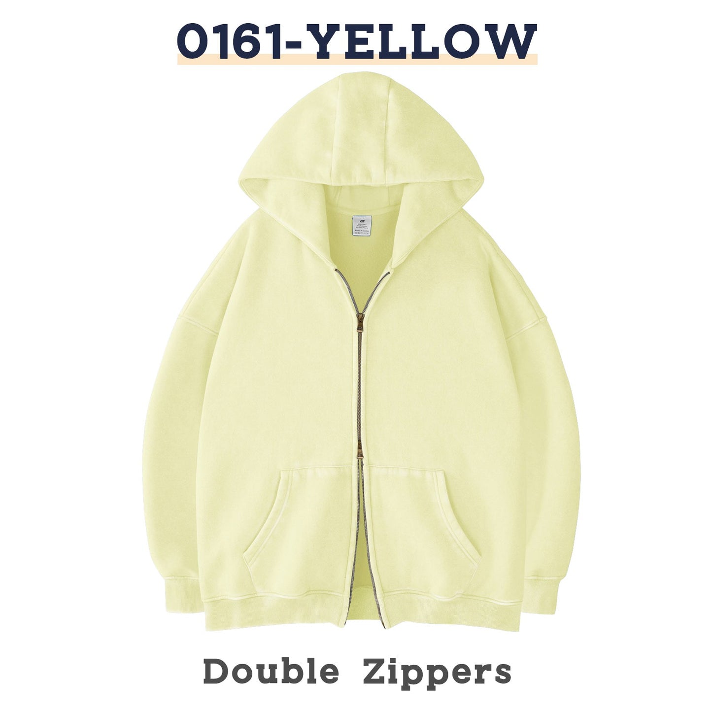 Faiable Women’s Oversized Double-Zip Acid Wash Hoodie – Heavyweight Fleece Cotton