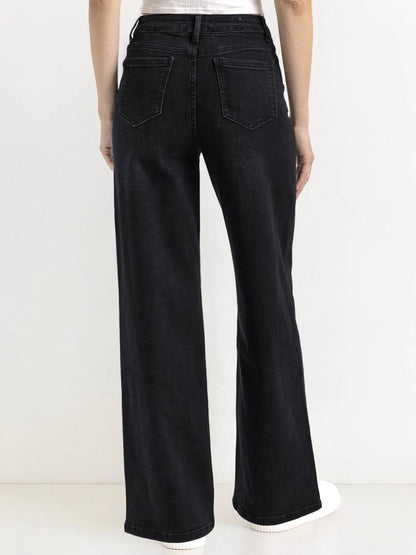 Casual Mid-Rise Denim Multi-Pocket Stretchy Jeans