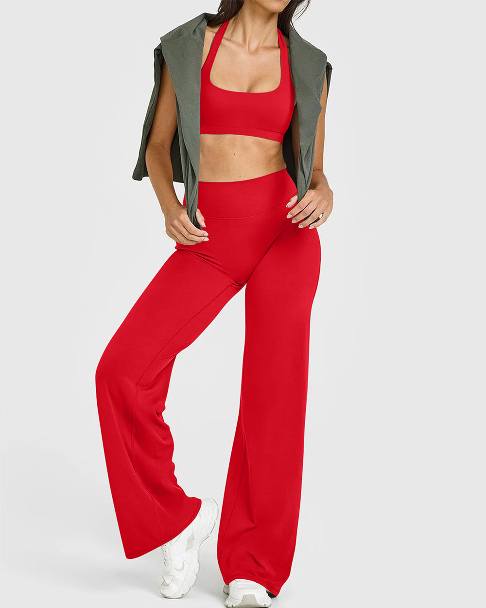 Women's Casual Pants - High-waisted