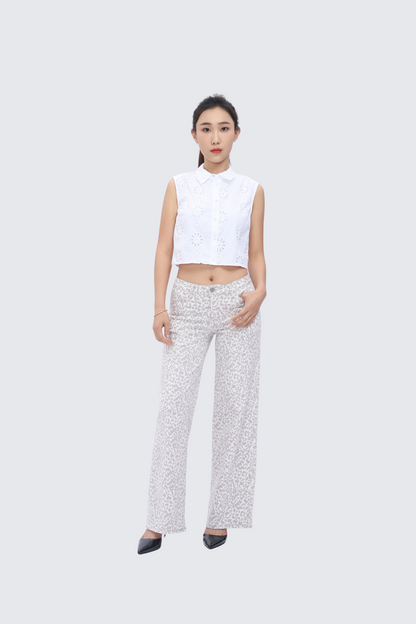 Women’s Baggy Wide-Leg Jeans – Mid-Low Rise, Stretchy & Comfortable