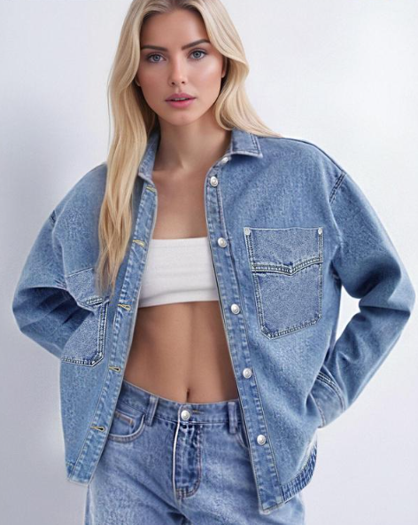 Women's Denim Button-Front Jacket