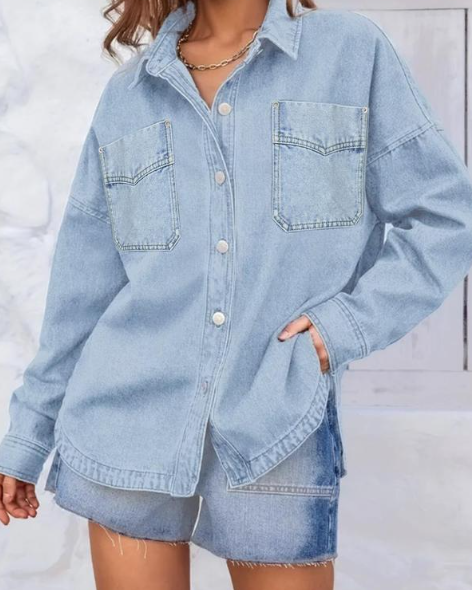 Women's Denim Button-Front Jacket