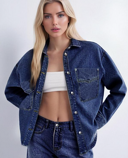 Women's Denim Button-Front Jacket